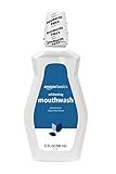 Amazon Basics Teeth Whitening Mouthwash, Alcohol-Free, Clean Mint, Breath Freshener, 32 Fluid Ounces, 1-Pack (Previously Solimo)