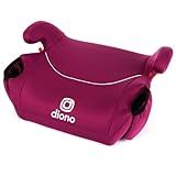 Diono Solana, No Latch, Single Backless Booster Car Seat, Lightweight, Machine Washable Covers, Cup Holders, Pink