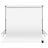 Denny Mfg Seamless Paper Backdrop for Photoshoot, Bright White, 86in x 36ft