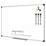 XBoard Magnetic Dry Erase Board/Whiteboard, 36 X 24 Inches Double Sided White Board, Silver Aluminium Frame
