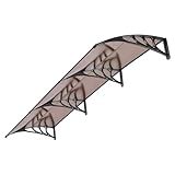 VIVOHOME Polycarbonate Window Door Awning Spliced Canopy Brown with Black Bracket 40 Inch x 120 Inch