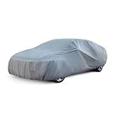 Season Guard Car Cover Dirtproof, Water-Resistant, Breathable, Snow Dustproof, Indoor and Limited Outdoor Car Covers Fits Sedans up to 200", Gray
