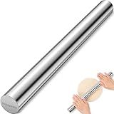 Rainspire Rolling Pins for Baking 304 Stainless Steel Dough Roller Perfect Baking Supplies Kitchen Essentials for Baking, Fondant, Pizza Dough Roller, Dumpling