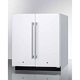 FFRF3075W 30" Compact Side by Side Refrigerator and Freezer with 5.4 cu. ft. Capacity Frost-Free Operation Factory Installed Lock LED Lighting Digital Thermostat Temperature and Door Alarm in White