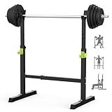 FitinOne Squat Rack, Height-Adjustable Dumbbell Rack for Home Gym, Multi-Function Barbell Rack, Portable Strength Training Dumbbell Rack, Home Gym Power Station for Home