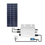 800W Solar Power Inverter, Solar Grid Tie Micro Inverter Mppt with LCD Display, MPPT DC 22-50V Input AC 120V (90-140VAC)&230V (170-260VAC) Output for Solar Panel (Silver)