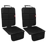 MORROLS Car Seat Protector, 2 Pack Carseat Protector with Thick Padding, Baby/Pets for Child Car Seat-Mesh Pockets-Waterproof-Universal Size(Black)