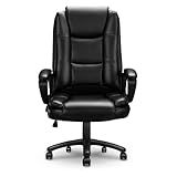 OFIKA Home Office Chair, 400LBS Big and Tall Computer Chair Heavy Duty Design, Ergonomic High Back Cushion Lumbar Back Support, Adjustable Executive Leather with Armrest