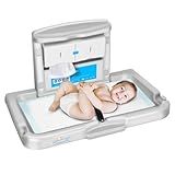 Commercial Baby Changing Station,Wall Mounted Baby Changing Station with Safety Strap,Wall Mounted Changing Table for Commercial Bathroom, Baby Changing Station That Makes Every Mother Happy