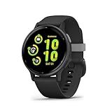 Garmin Vívoactive 5, Health and Fitness GPS Smartwatch, AMOLED Display, Up to 11 Days of Battery, Slate Aluminum Bezel with Black Case and Silicone Band