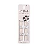 KISS imPRESS No Glue Mani Press On Nails, Color, 'Point Pink', Pink, Short Size, Squoval Shape, Includes 30 Nails, Prep Pad, Instructions Sheet, 1 Manicure Stick, 1 Mini File