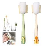 5 in 1 Bottle Cleaning Brush Set, 2026 New Multifunctional Water Bottles Cleaner Brushs, Detachable Portable Bottle and Cup Lid Cleaning Brush Tool, Straw, Lid, Gap & Cup Brushes (Green + White)