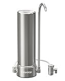 Waterdrop Water Filter for Sink Faucet, NSF/ANSI 42 Certified Countertop Water Filter System, 5-Stage Stainless Steel Faucet, 8000 Gallons, Reduces Heavy Metals and 99% Chlorine, WD-CTF-01(1 Filter)