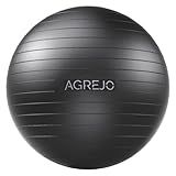 AGREJO Yoga Ball, Exercise Ball for Working Out, Anti-Burst and Slip Resistant for Physical Therapy, Birthing, Stretching, Flexible Seating, Home Gym, with Pump