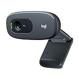 Logitech C270 HD Webcam, 720p, Widescreen HD Video Calling, Light Correction, Noise-Reducing Mic, Works with Zoom, Nintendo Switch 2’s new GameChat Mode, PC/Mac/Laptop/MacBook/Tablet - Black