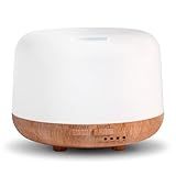 SPLITSKY Aromatherapy Essential Oil Home Diffuser with Remote Control, 300ML Large Room Cool Mist Air Humidifier, 8 Hours Quiet Operation, Timer, 7 Colors LED Night Night,Suitable Home,Yoga.