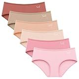 Benirap Womens Underwear Soft Cotton Hipster Panties Breathable Briefs 5 or 6 Pack