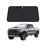 EcoNour Windshield Sunshade Compatible for Chevrolet Silverado 1500 2019-2024 2025 2026, Sun Visor for Front Windshield & Window Sun Shade Cover, UV Heat Blocker & Protector, Car Accessories