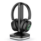 Earbay Wireless Headphones for TV, TV Headphones, Headphone for TV, No‑Delay Over‑Ear Wireless Headset for Seniors, 3 Audio Modes, with Transmitter Charging Base, Gifts for Parents/Elderly