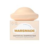 Marsmade Castor Oil Shampoo Bar Hydrating & Moisturizing Natural Hair Soap for Bathing, Hair Growth & Scalp Nourishment, Solid Shampoo for All Hair Types (120g, 4.23 oz)