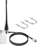 VHF Marine Radio Antenna Low-Profile 156-163MHz Antenna PL259 Connector with 16.5 Feet Low Loss Coaxial Cable for Boat Sailboat Yacht, Eifagur