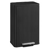 SONGMICS Trash Can, 13 Gallon (50 L) Garbage Can for Kitchen, with Lid, Pedal, and Removable Inner Bucket, Soft Close, Stainless Steel, 15 Trash Bags (Code K) Included, Ink Black ULTB586BZ01