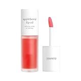 NOONI Korean Lip Oil - Appleberry | Long-Lasting, Moisturizing, Plumping, Revitalizing for Dry Lips, Waterproof, No Peel Off, Hydrating, Nourishing Crystal Clear, 0.12 FL Oz