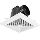 Fanspex Bathroom Ceiling Exhaust Fan, Household Bath Vent Ventilation Fan with 1.0 Sones Quiet Operation, 110 CFM, 4-in Duct, 26W Energy-Saving,11.4"x11.4" (Installation Size 9.1"x9.1")