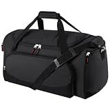 Uarition Gym Bag for Men & Women - 50L Large Duffle Bag for Travel, Black