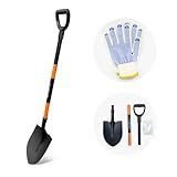 FARMHOLYCOWKING Shovel, Shovels for Digging, 47 Inch Detachable D-Handle with Anti-Slip Design, Heavy Duty Shovels for Gardening Digging