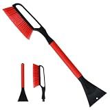 Conliwell 27" Snow Brush with Ice Scraper for Car Windshield, Detachable Snow Removal Tool with Ergonomic Foam Grip for Cars, Trucks, Suvs，Car Windows, windshields, Snow and ice Removal