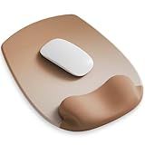 ErgoFlow Gel Wrist Rest Mouse Pad - Ergonomic Cushion for Desk, Cute Aesthetic Computer Decor for Women; Small Mousepad Mat&Laptop Pads - Office Home Support & Ergo Accessories Supplies(02Mocha Sand)