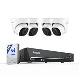 REOLINK Smart 5MP 8CH Home Security Camera System, 4pcs Wired PoE IP Cameras Outdoor with Person/Pet/Vehicle Detection, 4K 8CH NVR with 2TB HDD for 24-7 Recording, RLK8-520D4-5MP