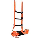 CRAYZA Fire Escape Ladder, 10 Feet Portable Safety Rope Ladder with 2 Hooks for 2-3 Story Homes, Multi-use for Kids and Adults