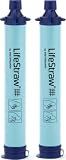LifeStraw Personal Water Filter for Hiking, Travel and Emergency, Blue, 2PK