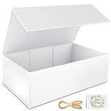RYDDOY White Gift Box, 9.5x6x3'' Gift Boxes with Lids for Presents