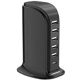 USB Charger Block with Type C, 6-Port Chargers for Multiple Devices, USB Charging Hub with Smart IC, Charger Station for Phone/Tablet/Gaming, Wall Charger Adapter Compact&Portable