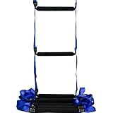 9.8ft Multi-Purpose Fire Escape Ladder Foldable Soft Ladder with Fastening Attachments for 2-Story Tree House Backyard Training and Home Use
