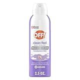 Off! Clean Feel Travel Size Insect Repellent Aerosol with 20% Picaridin - Bug Spray for Long-Lasting DEET-Free Protection from Mosquitoes, Fragrance-Free Pest Control for Ticks & Flies, 2.5 oz