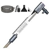 HACPUT Cordless Aquarium Gravel Cleaner Vacuum: 6-in-1 Electric Fish Tank Cleaner, 36W Rechargeable & 650GPH Strong Suction Automatic Water Changer, Touch Control, Fits 5–150 Gallon Tanks