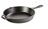 Lodge 10.25 Inch Cast Iron Skillet – Pre-Seasoned Frying Pan with Teardrop Handle – Oven, Stovetop, Grill & Campfire Use – Made in USA – Durable, Non-Toxic, Even-Heating Cookware – Black
