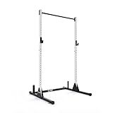 CAP Barbell Power Rack with Pull Up Bar & Attachments - Squat Rack & Strength Training Power Cage for Home Gym - White