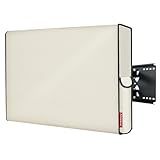 Porch Shield 56-60 inches Outdoor TV Cover Universal Weatherproof Protector for LCD LED Plasma Flat TV Screen Compatible with Wall Mounts and Stands Beige