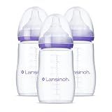 Lansinoh Anti-Colic Baby Bottles, 8 Ounce, 3 Count