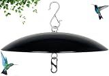 andergi 13" Bird Feeder Rain Guard, Hummingbird Feeders Shade Dome Cover, Hanging Baffle for Bird Feeder Pole,Smart Birds Feeder Umbrella (Black), 1 Pack