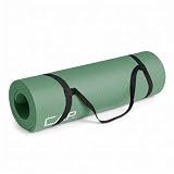 CAP 1/2" Thick Yoga Mat, Exercise & Workout Mat with Strap, Green