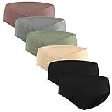 Angelhood 6 Pack Womens Maternity Underwear,Healthy Maternity Pregnancy Panties Postpartum Mother Under Bump Underwear Large