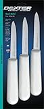 Dexter-Russell 3 pack of 3¼"Paring Knives, S104-3PCP, SANI-SAFE Series, Silver, White
