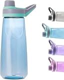 Kerilyn 32oz Clear Water Bottle, Reusable Sports Water Bottle with Handle, Spill-Proof, Leak-Proof Water Bottle for Gym, Hiking, Travel, Blue