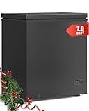 TABU Chest Deep Freezer, 7 Cubic Feet Chest Freezer with 7 Level Adjustable Temperature& Removable Storage Basket, Top-opening,Energy Saving, Black